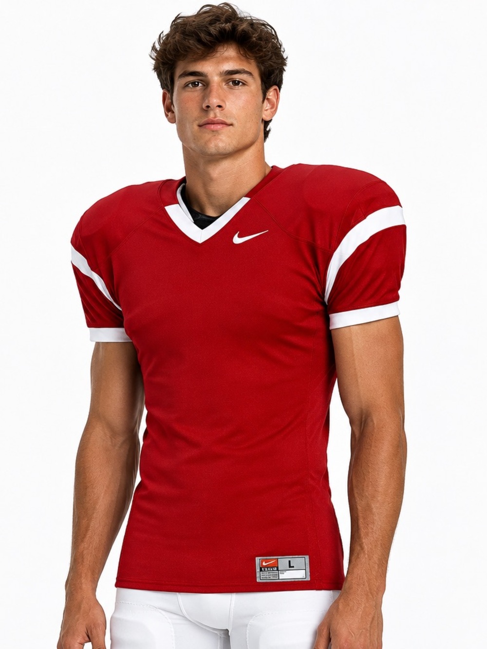 Nike Football Jersey Men's Size Large Red White Style 616519 New With Ta…
